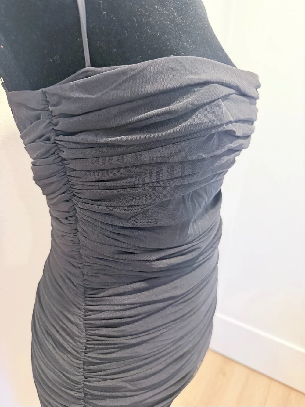 House of CB Black Ruched Strapless Bodycon Dress - Picture 6 of 8